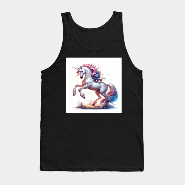 Unicorn Study - Fantasy AI Tank Top by Oldetimemercan